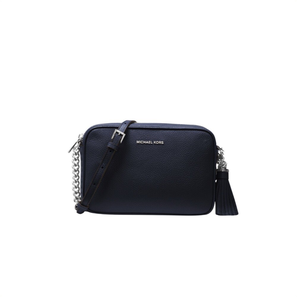 MICHAEL KORS - Tracolla Ginny in pelle - Navy