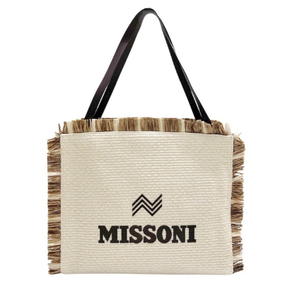 MISSONI - Tote Large Rafia - Naturale/Testa di Moro