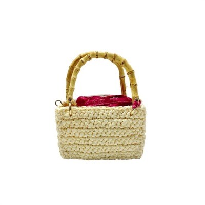 CHICA - Meteora Shopping Bag Piccola - Ivory/Fuxia