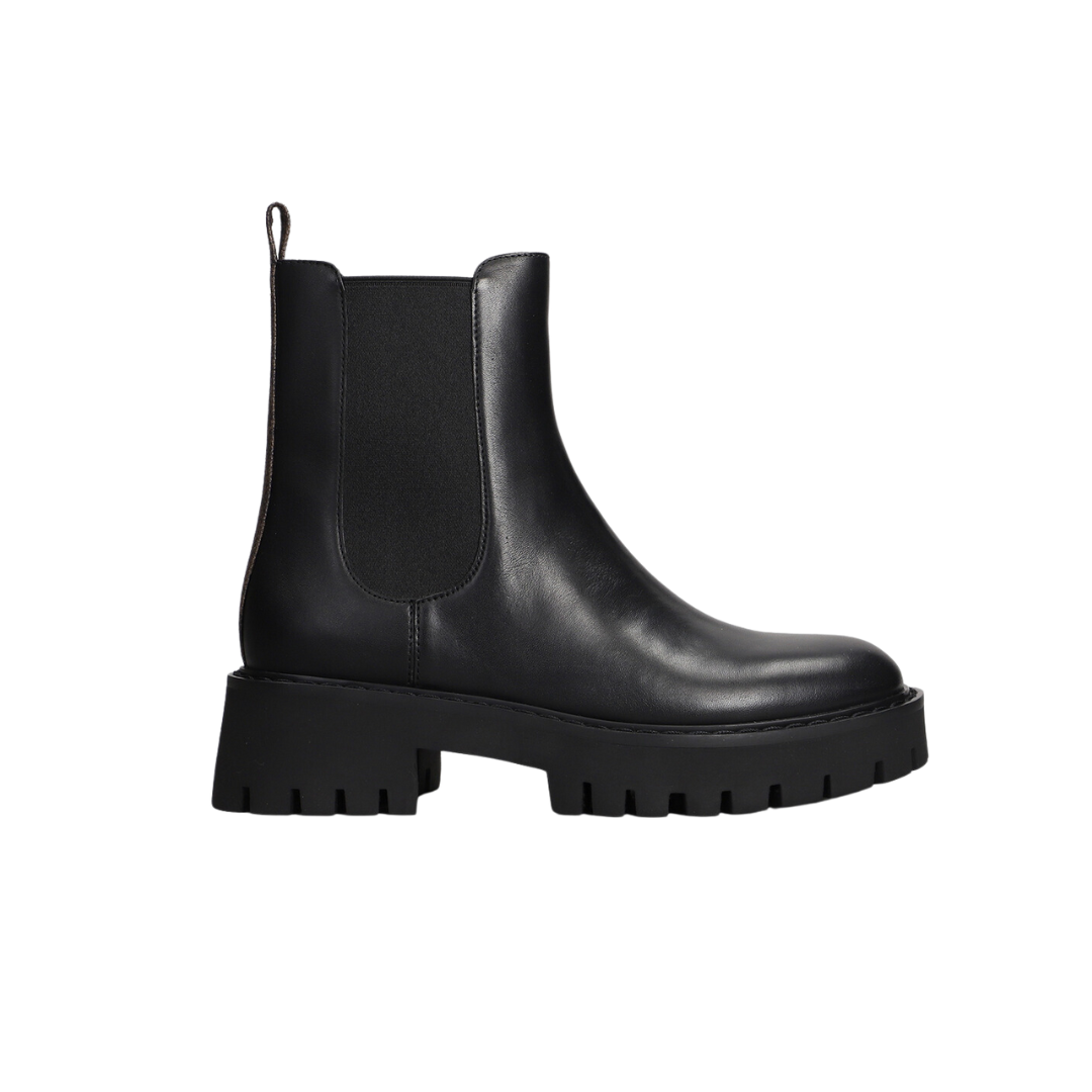 MICHAEL KORS - Asher Flat Bootie - Brown+Black