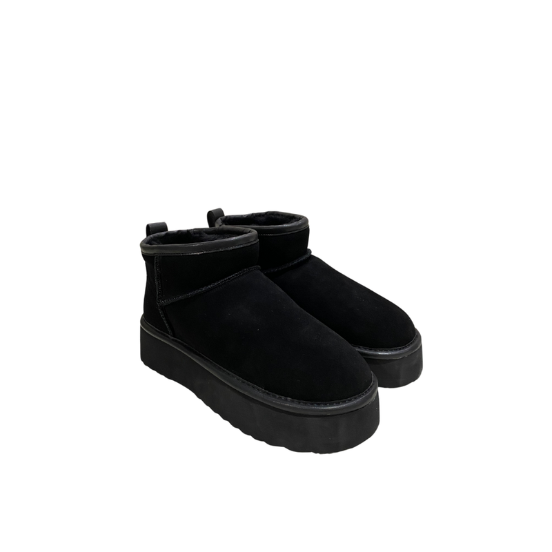 HOOR - Vega Low stivaletto coo pelo - Nero