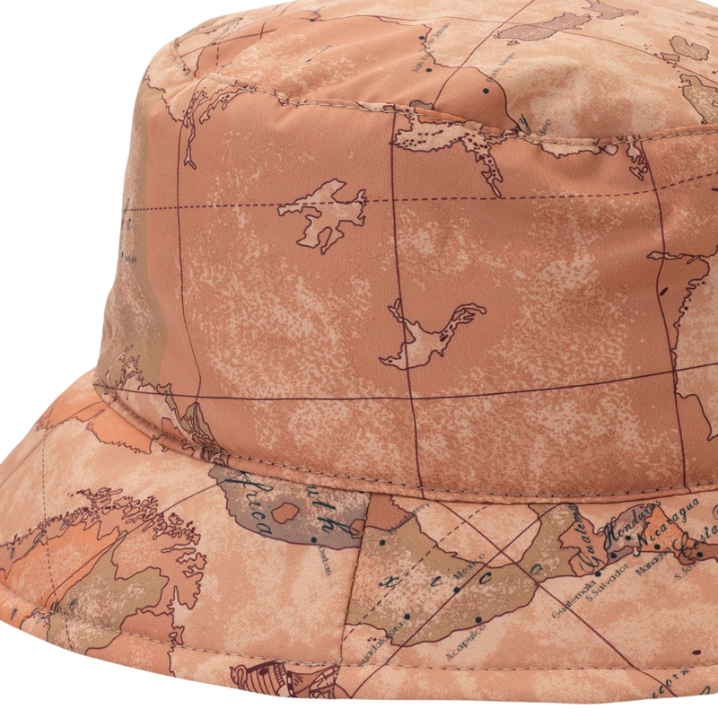ALVIERO MARTINI - Cappello cloche REVERSIBILE stampa Geo Classic + Black