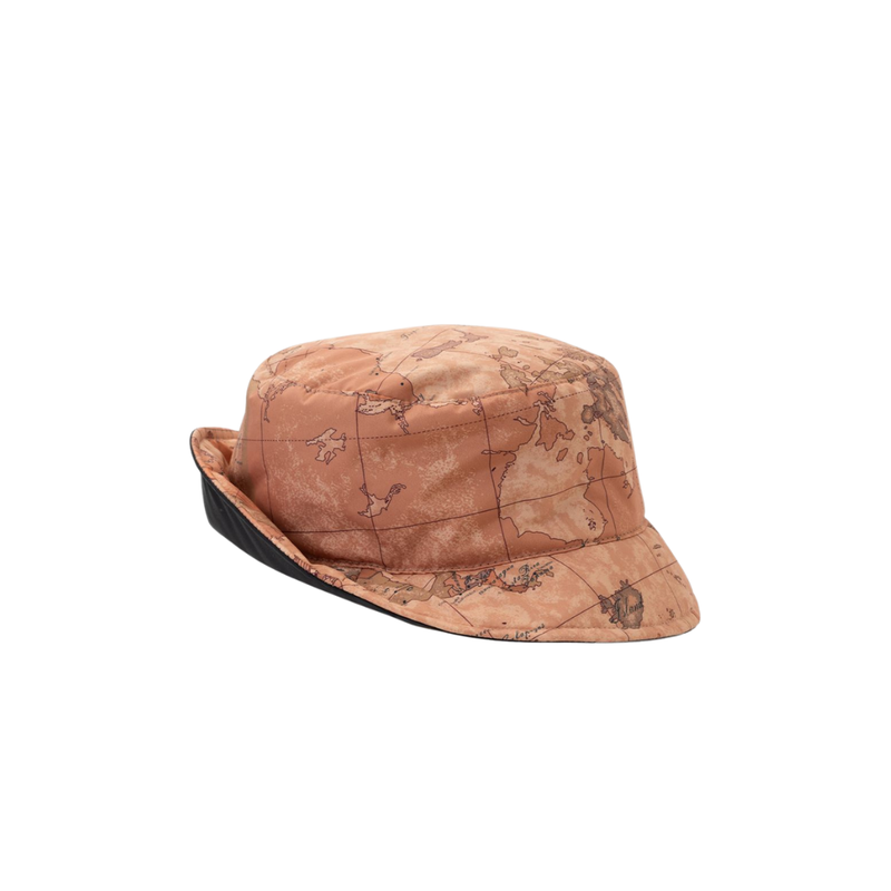 ALVIERO MARTINI - Cappello cloche REVERSIBILE stampa Geo Classic + Black