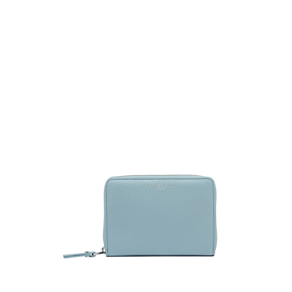 GIANNI CHIARINI - Wallets Grain zip around medio - Sky