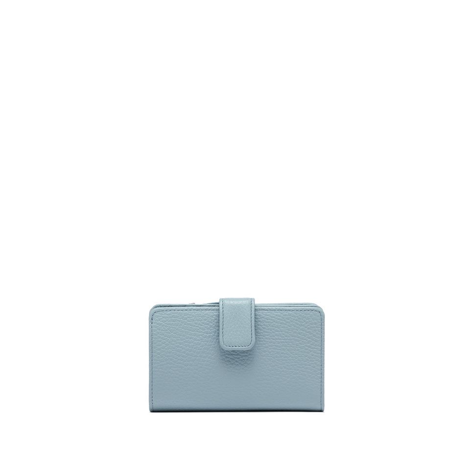 GIANNI CHIARINI - Wallets Grain con zip medio - Sky