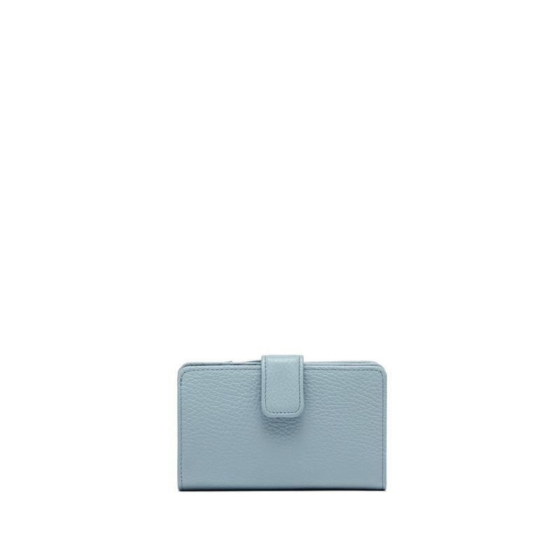 GIANNI CHIARINI - Wallets Grain con zip medio - Sky