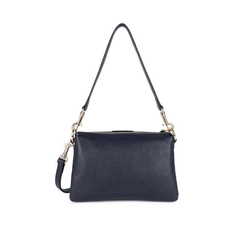 LANCASTER - Dune Medium tracolla due zip - Blue Foncé