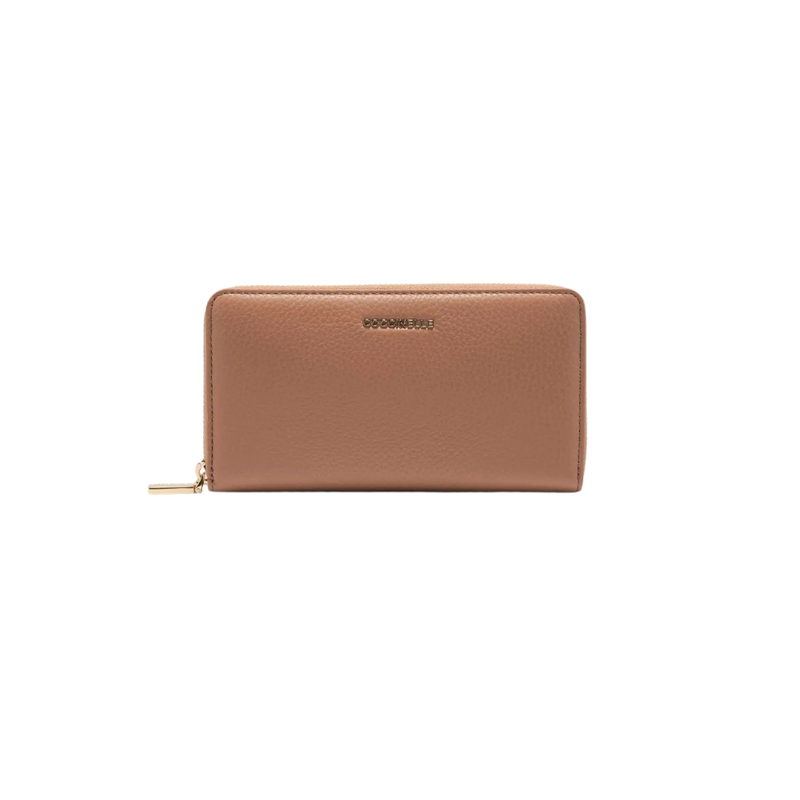 COCCINELLE - Metallic Soft Portafoglio Grande Zip Around - Skin