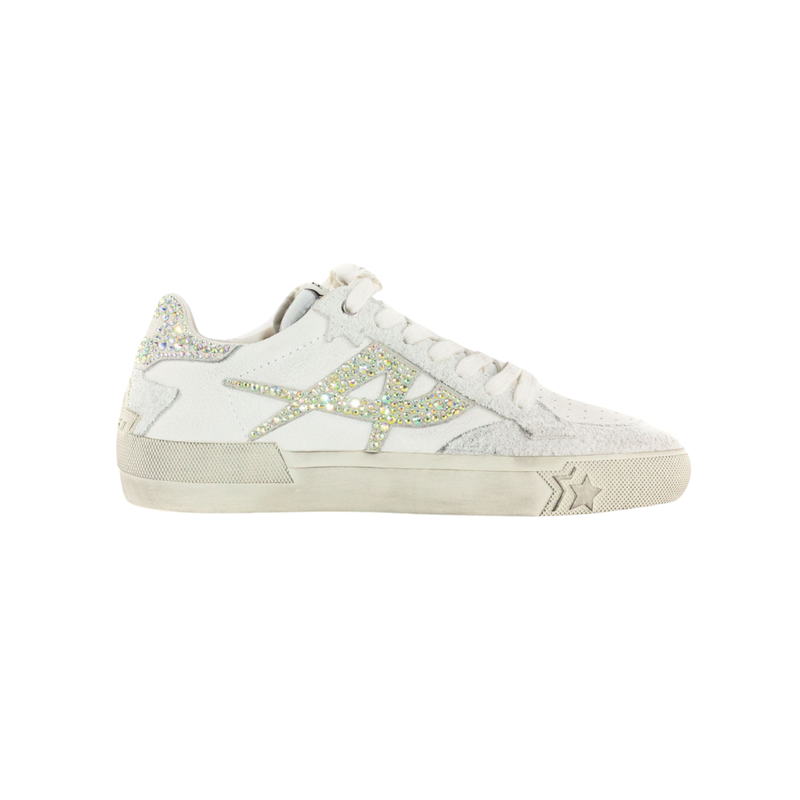 ASH - Moonlight Strass Sneakers - Row suede/White/Talc Off White