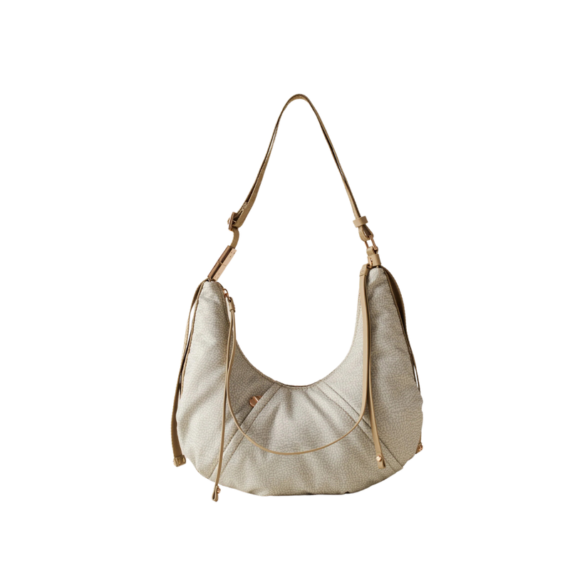 BORBONESE Croissant Hobo Small - Kaki