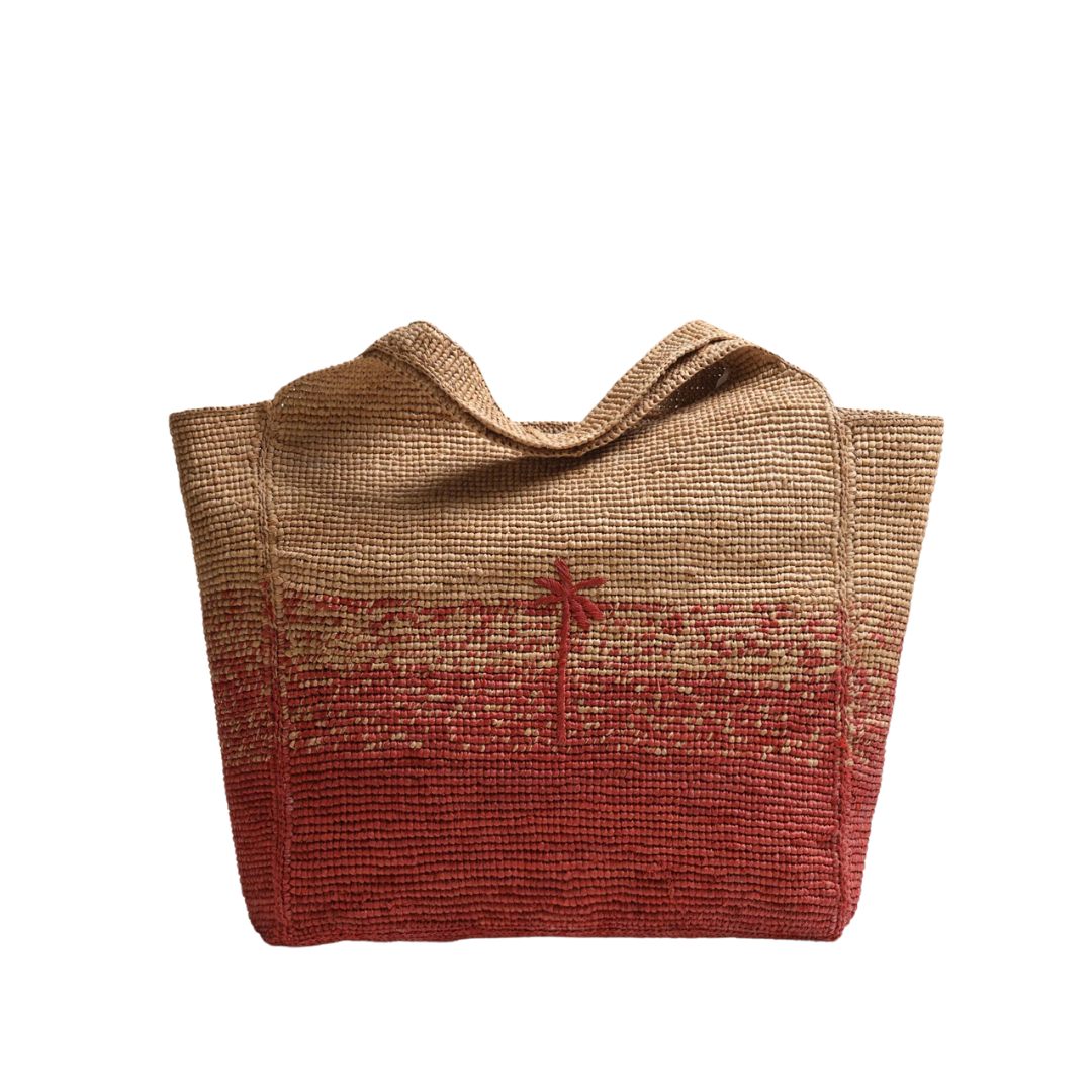 MANEBÍ - Raffia Maxi Tote Handmade - Rust Degrade