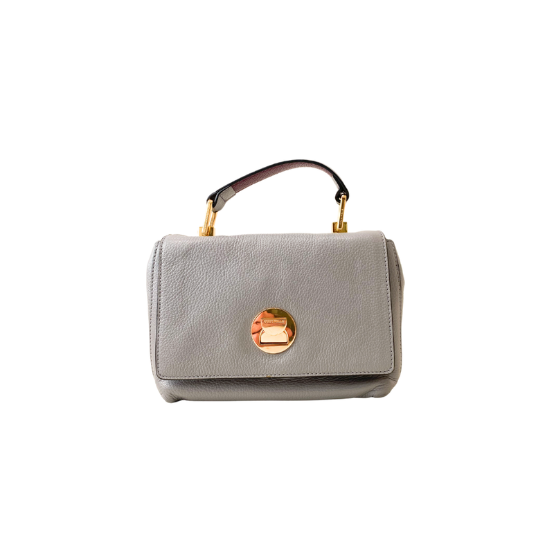 COCCINELLE - (borsa di seconda mano) Mini tracolla Liya - Grigio/Melanzana