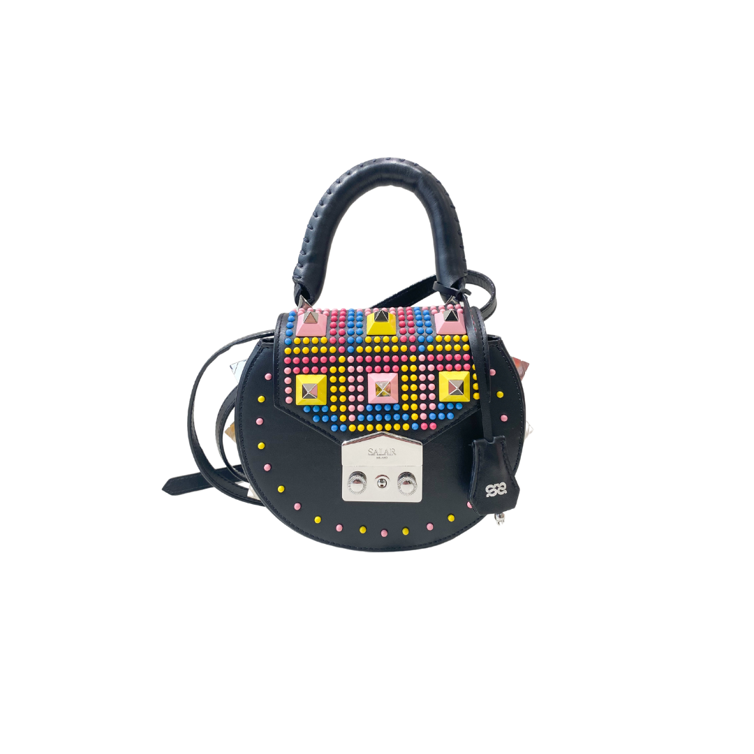 SALAR Milano - (borsa di seconda mano) Mini Pop - Black/Yellow/Pink BYEP