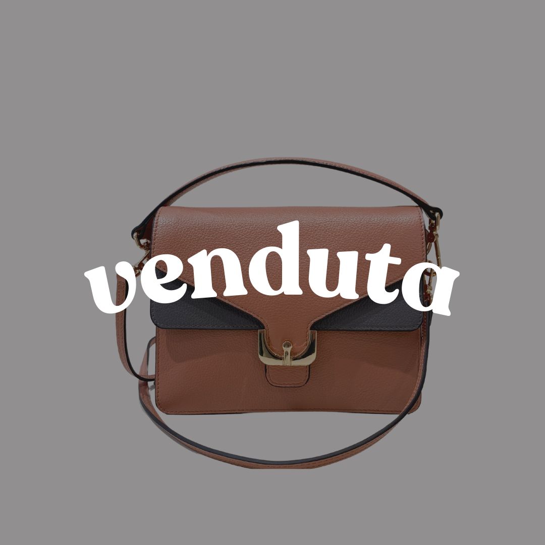 COCCINELLE - (borsa di seconda mano) Ambrine bicolor - Grigio/Pesca