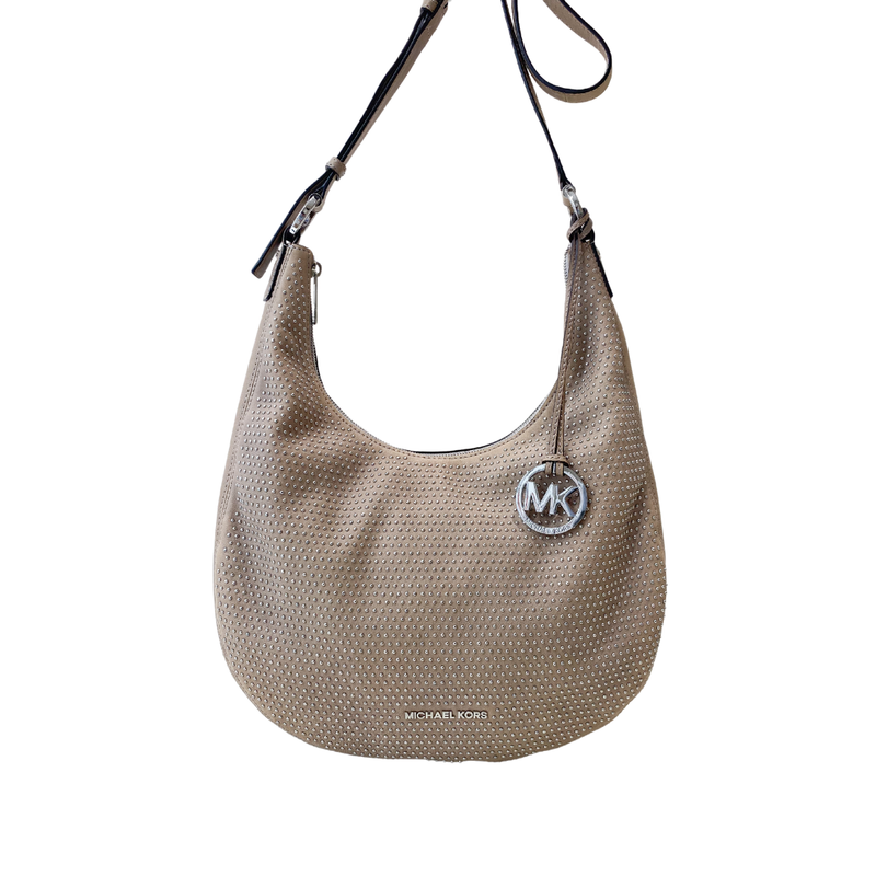 MICHAEL KORS - (borsa di seconda mano) Micro stud Rhea sacca - Beige