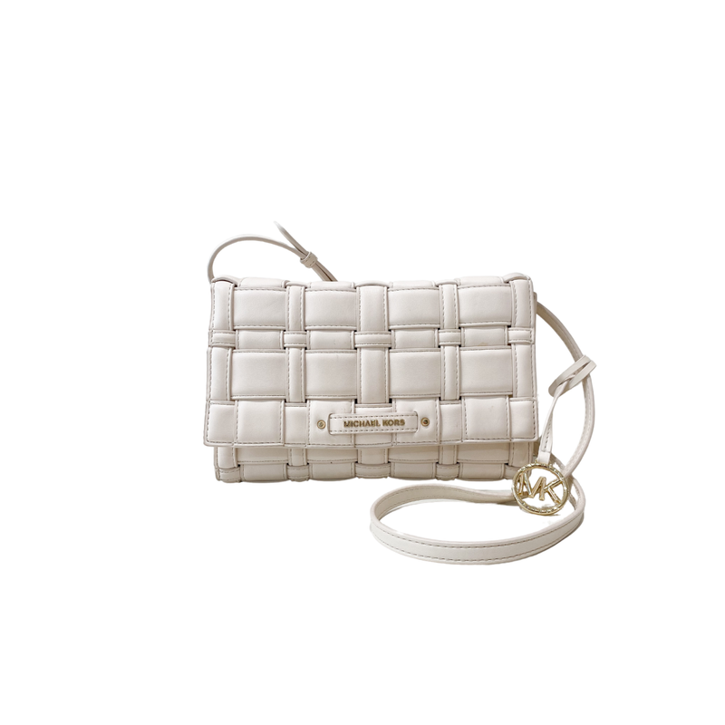 MICHAEL KORS - (borsa di seconda mano) Borsa a tracolla Ivy Large - Cream