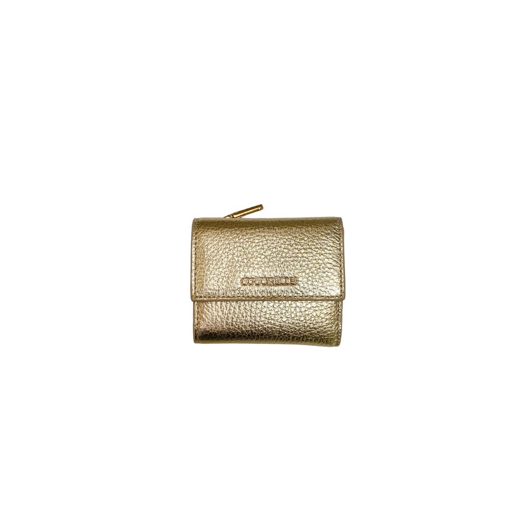 COCCINELLE - Metallic Soft Portafoglio Mini c/patta - Golden