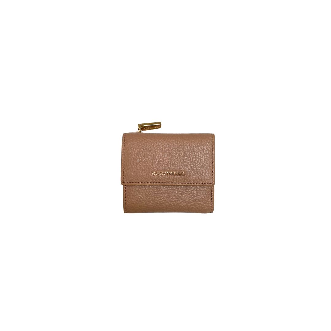 COCCINELLE - Metallic Soft Portafoglio Mini c/patta - Skin