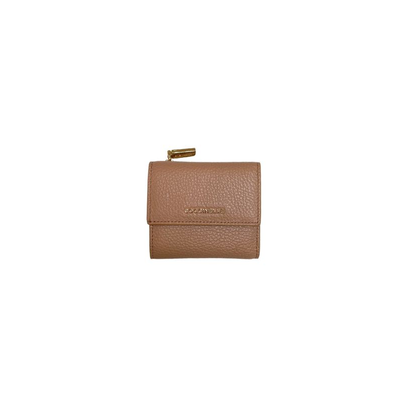 COCCINELLE - Metallic Soft Portafoglio Mini c/patta - Skin