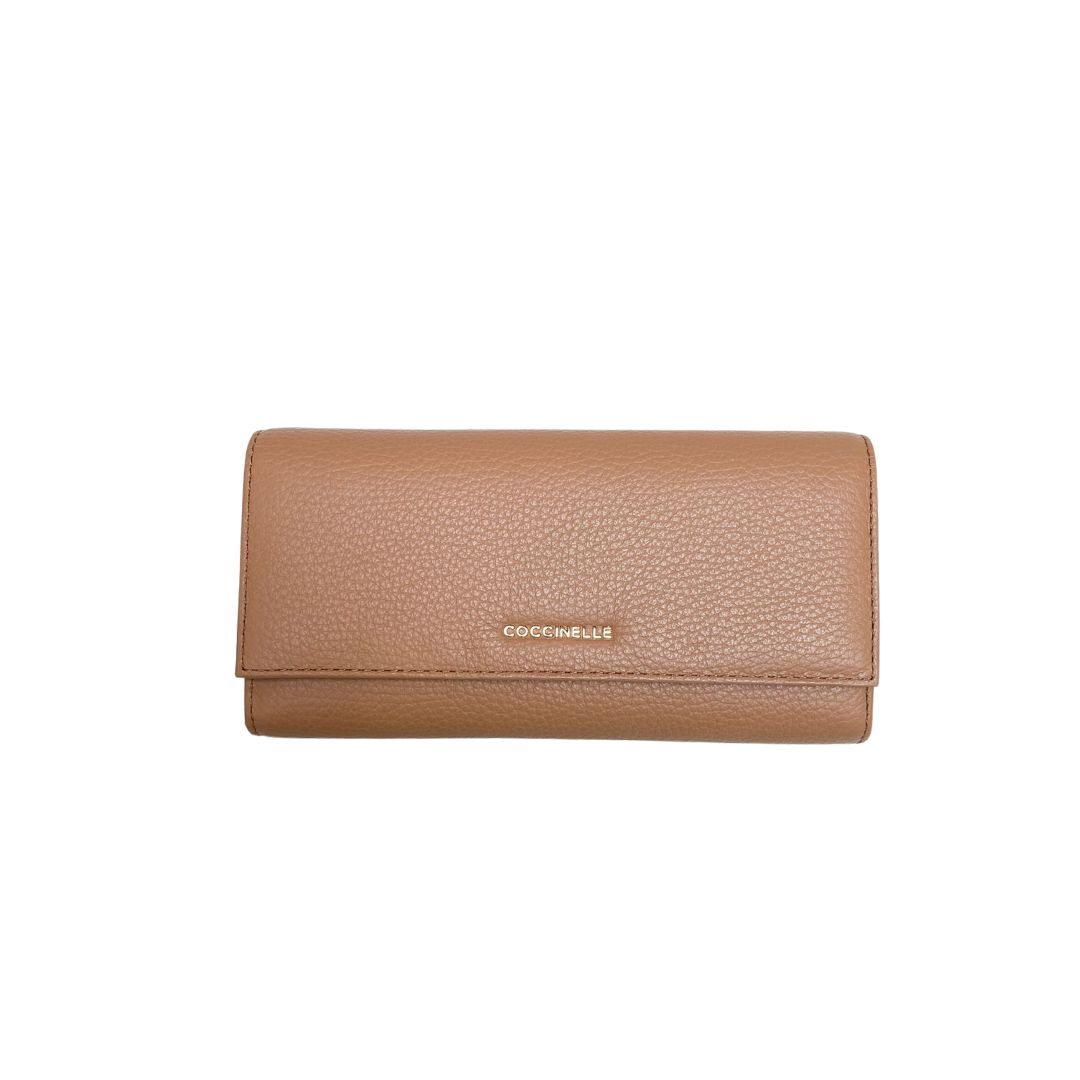 COCCINELLE - Metallic Soft Portafoglio Grande con patta - Skin