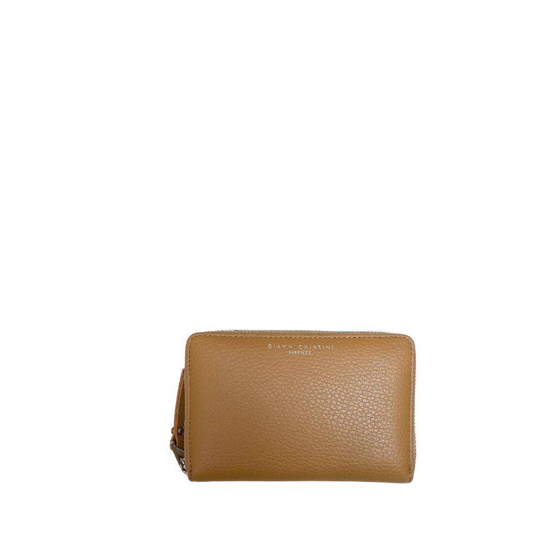 GIANNI CHIARINI - Wallets Grain zip around medio - Nature