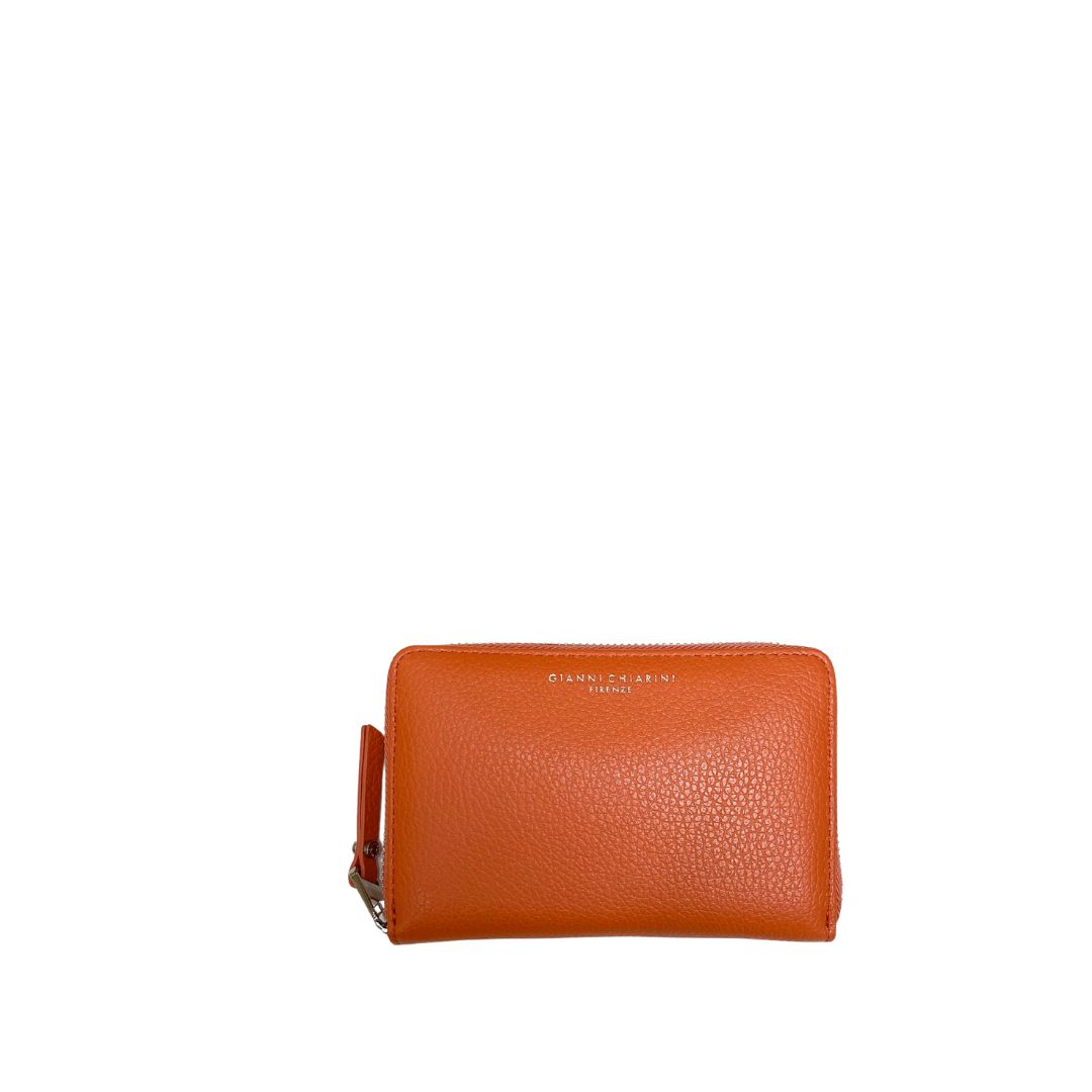 GIANNI CHIARINI - Wallets Grain zip around medio - Corallo