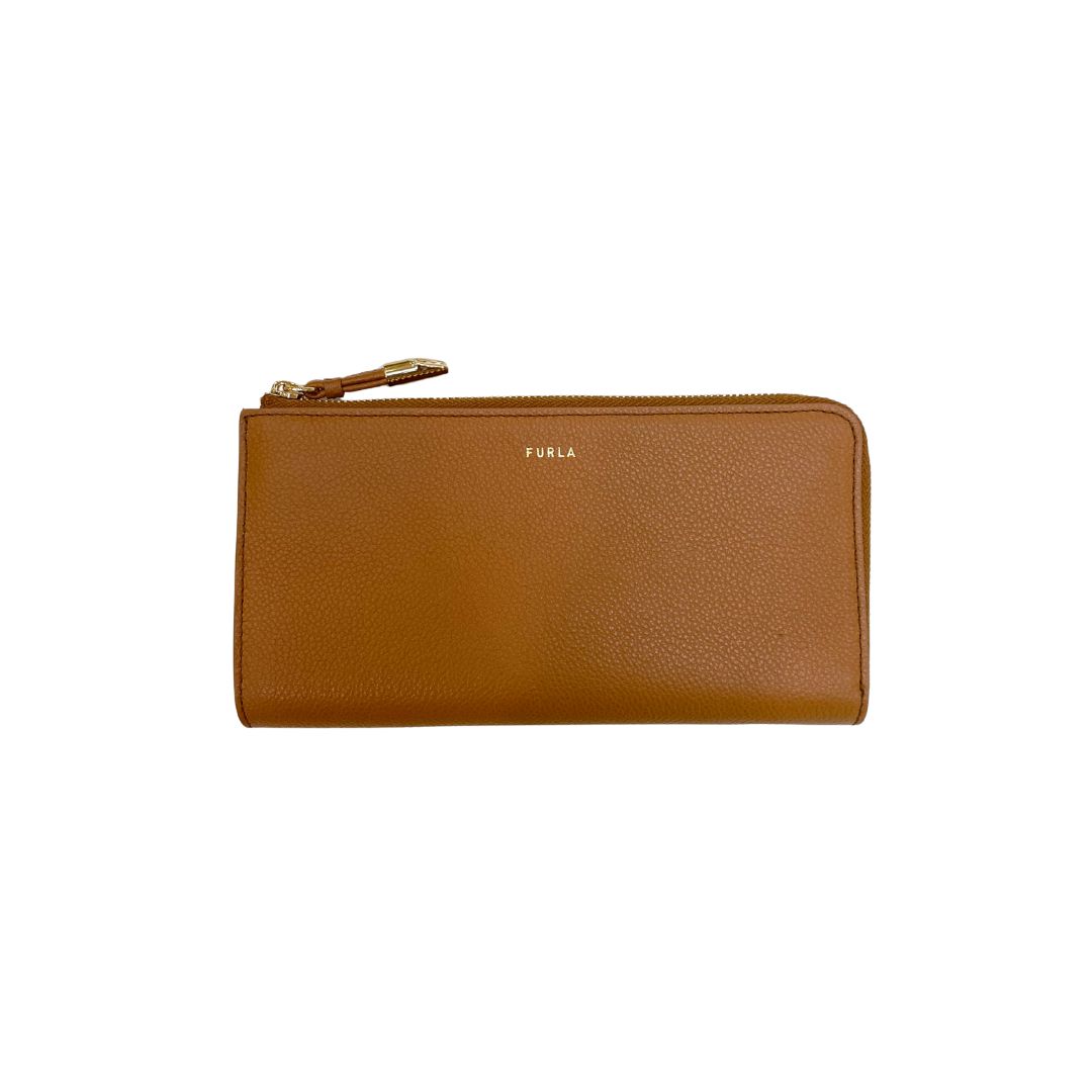 FURLA - Goccia L zip around - Brandy