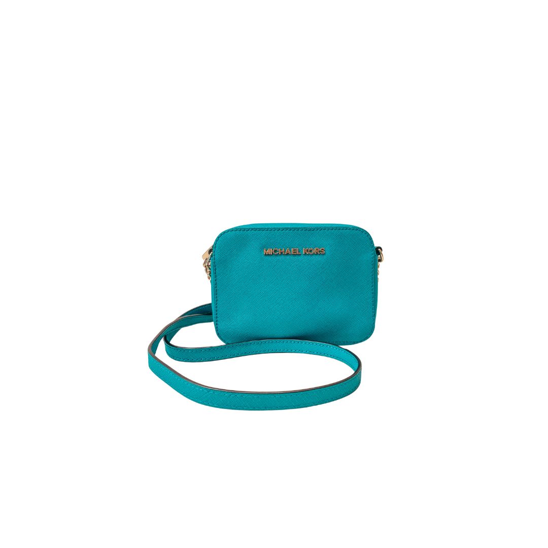 MICHAEL KORS - (borsa di seconda mano) Camera bag mini - Turchese/Ottanio