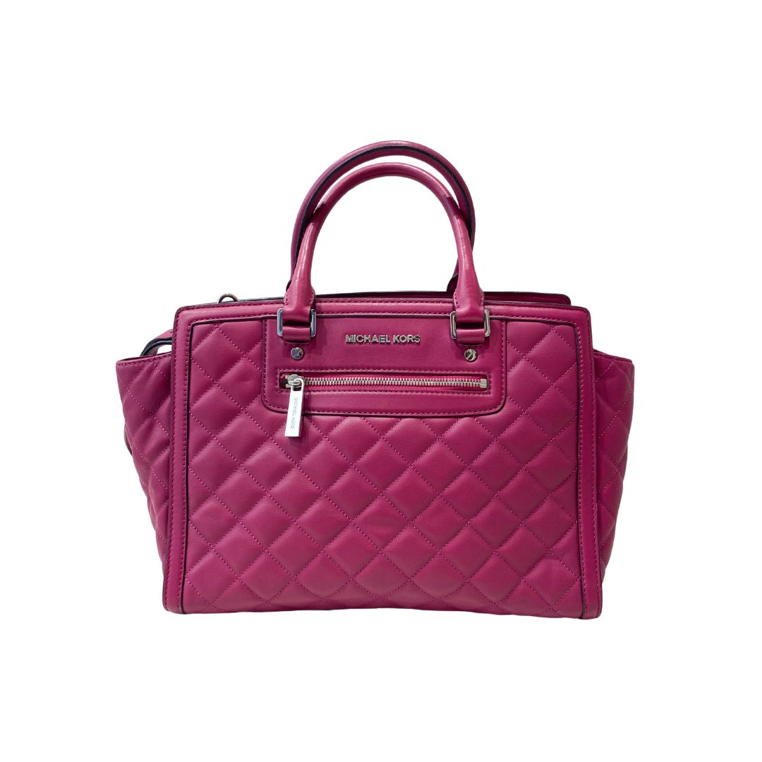MICHAEL KORS - (borsa di seconda mano) Selma Media matelassè Bordeaux