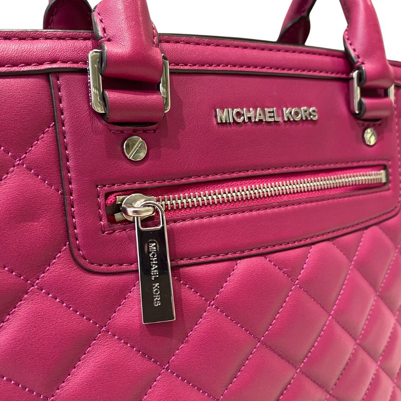 MICHAEL KORS - (borsa di seconda mano) Selma Media matelassè Bordeaux