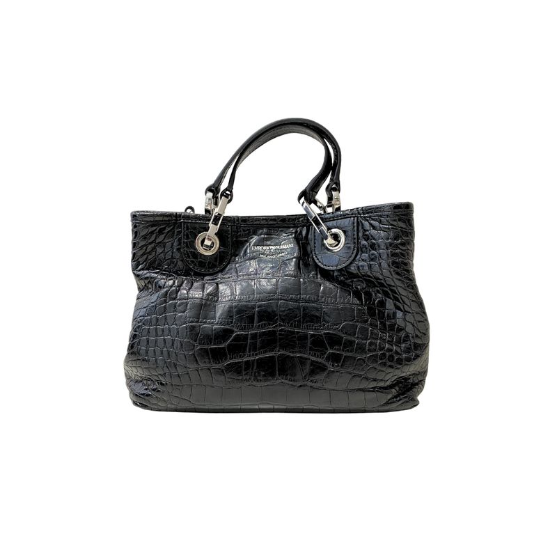 EMPORIO ARMANI - (borsa di seconda mano) Borsa a mano + tracolla - Nera