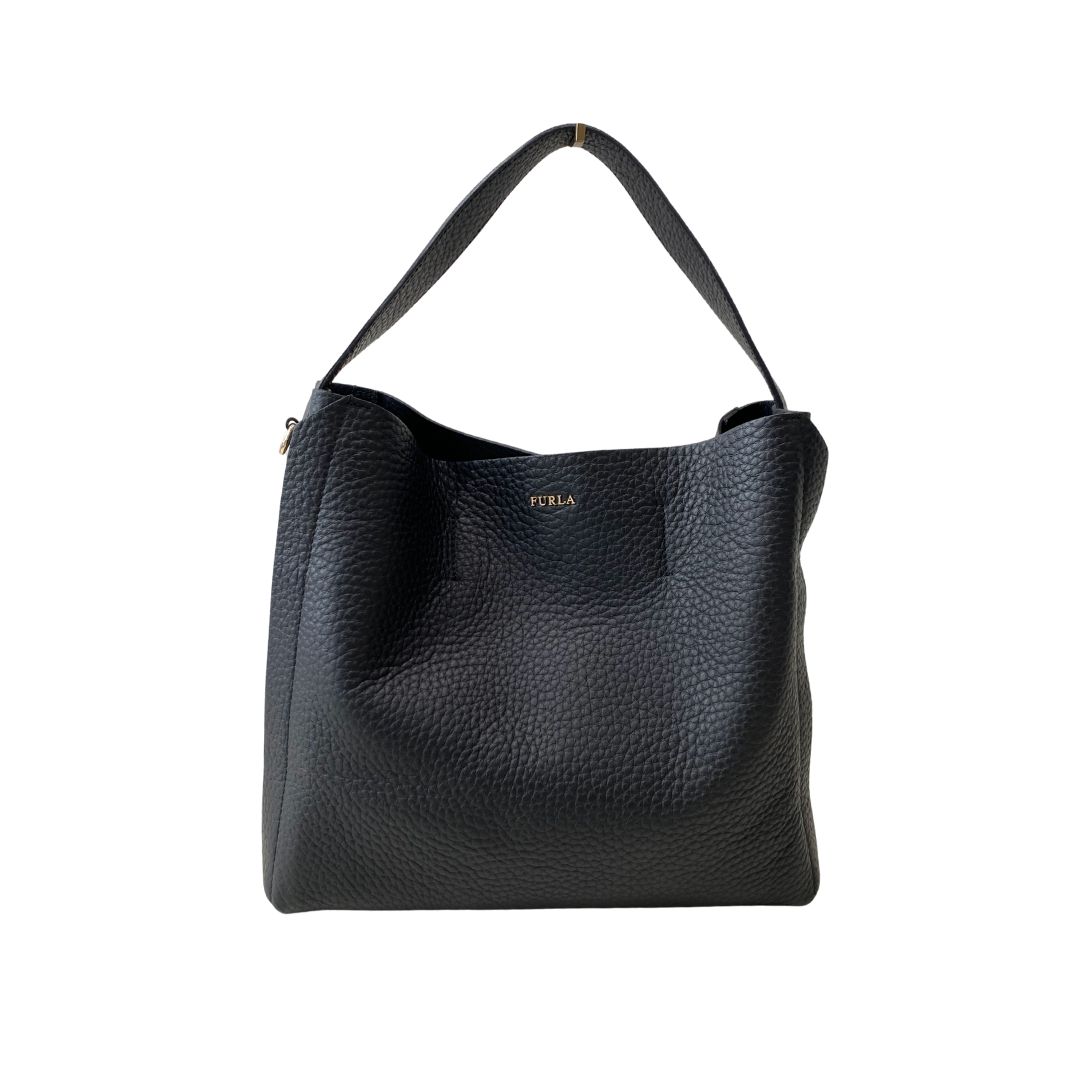 FURLA - (borsa di seconda mano) Sacca + tracolla - Nero