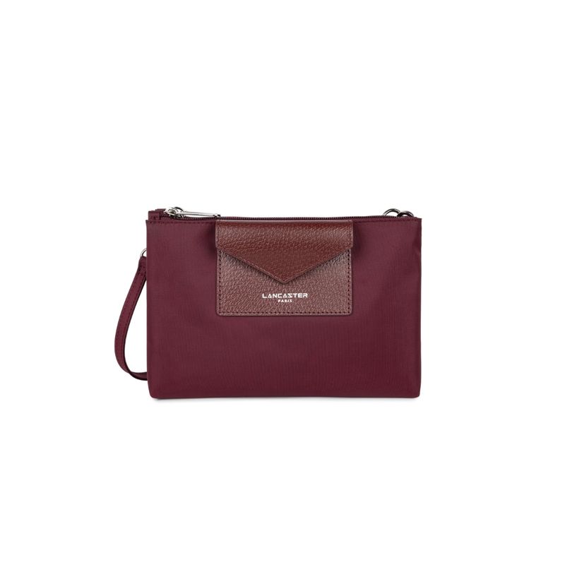 LANCASTER - Smart KBA Crossbody due zip - Bordeaux