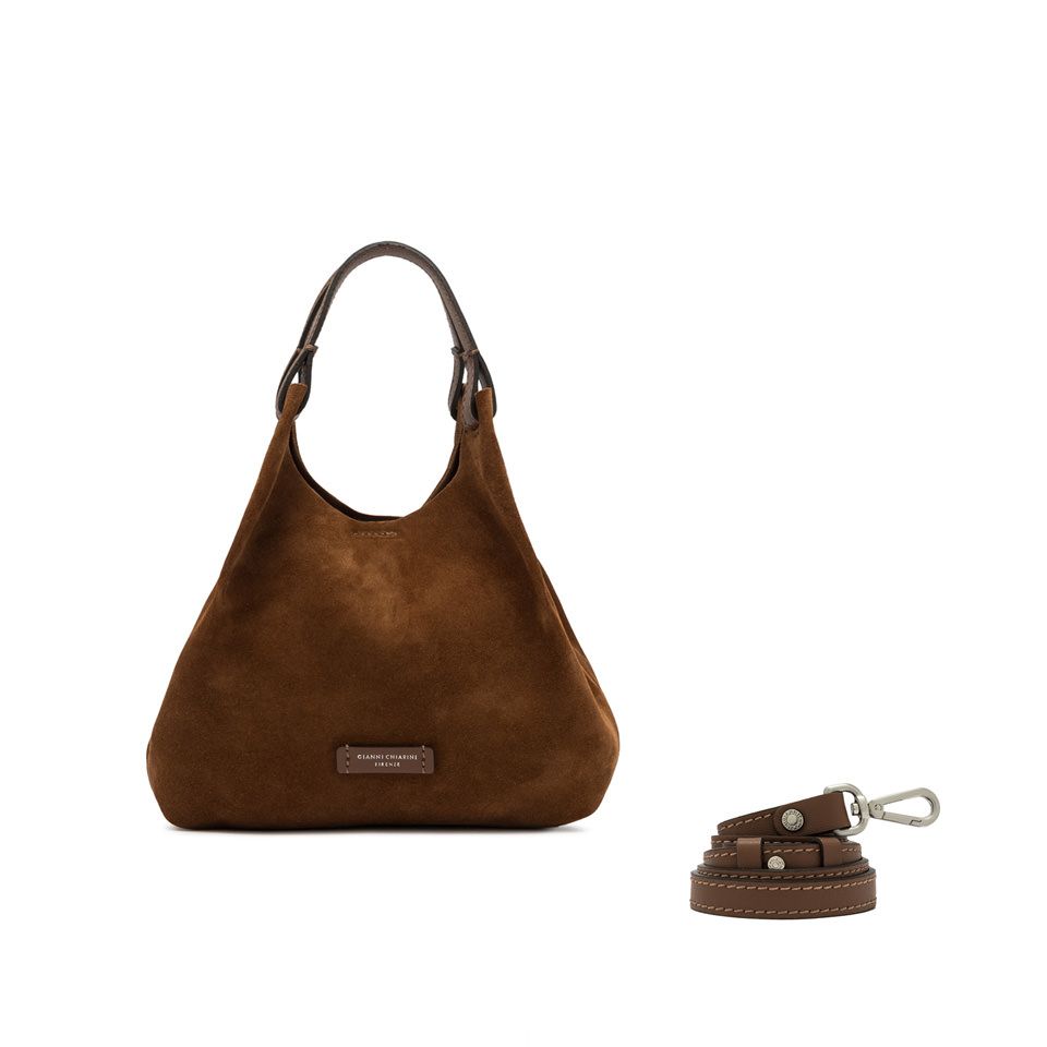 GIANNI CHIARINI - Dua Hobo Media camoscio - Cognac