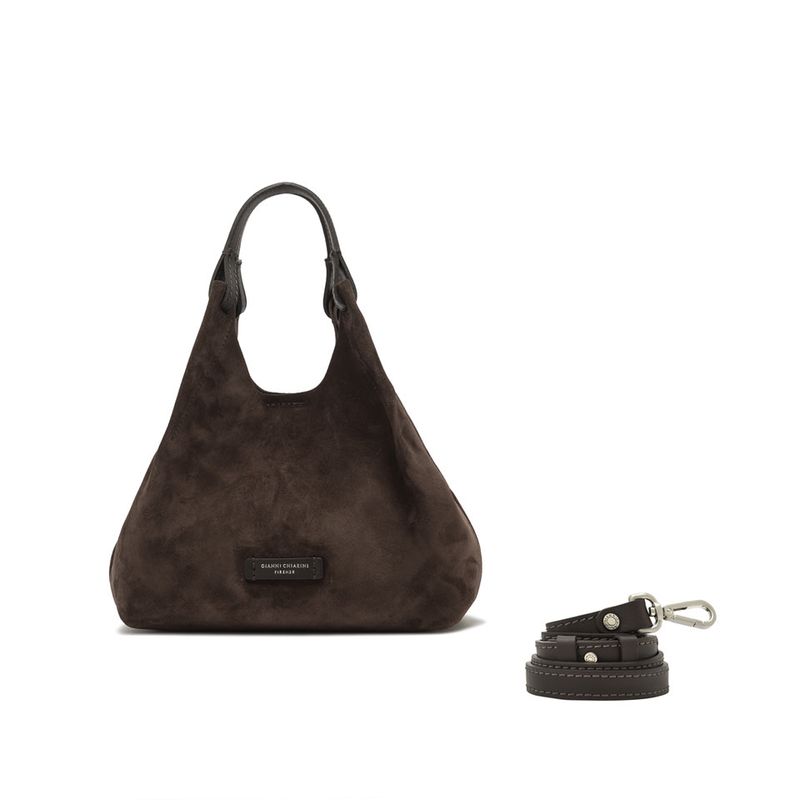 GIANNI CHIARINI - Dua Hobo Media camoscio - Moka GIANNI CHIARINI - Dua Hobo Media camoscio - Moka