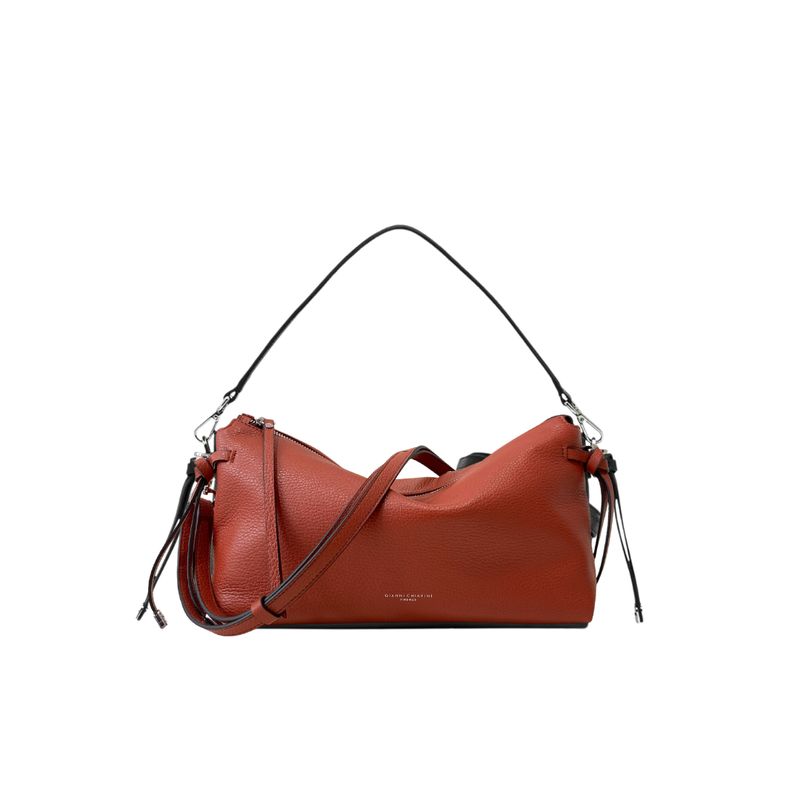 GIANNI CHIARINI - Brina sacca media con zip - Brick Red