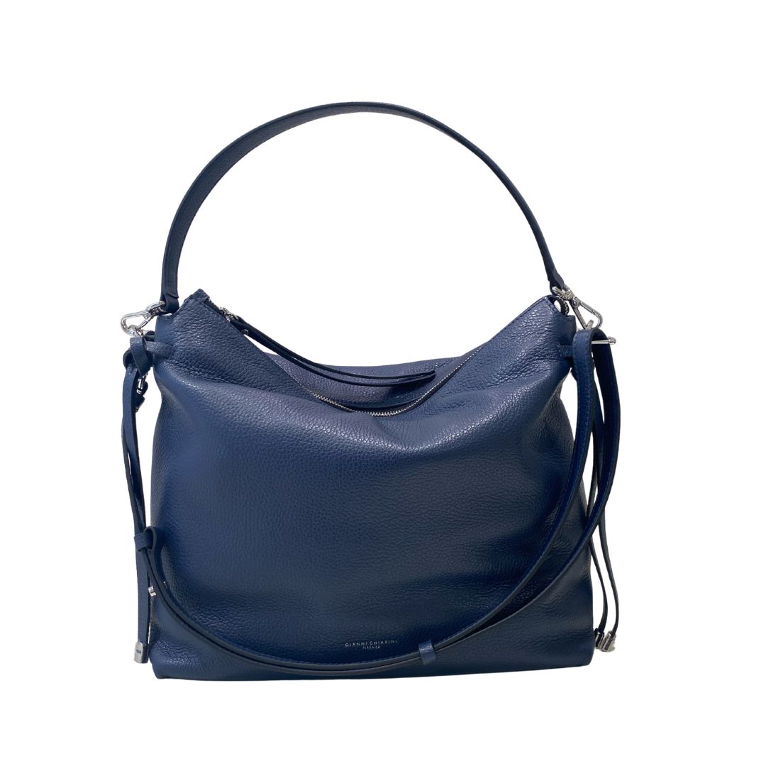 GIANNI CHIARINI - Brina sacca grande con zip - Navy