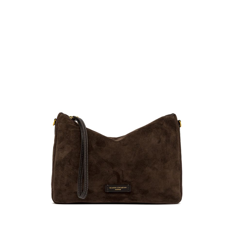 GIANNI CHIARINI - Nora Pouch grande scamosciata - Moka