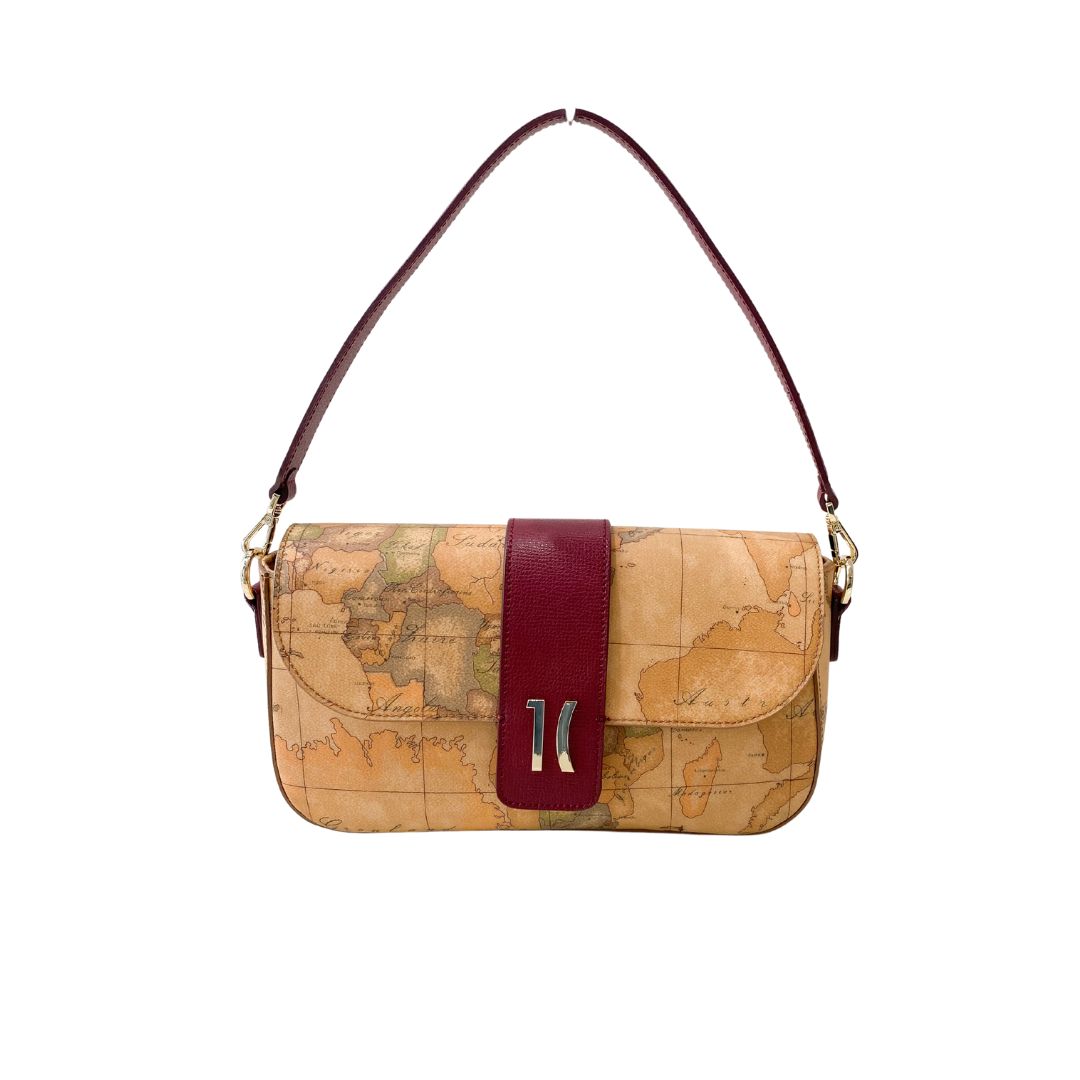 ALVIERO MARTINI - (borsa di seconda mano) Tracolla con patta Idol bag - Cabernet