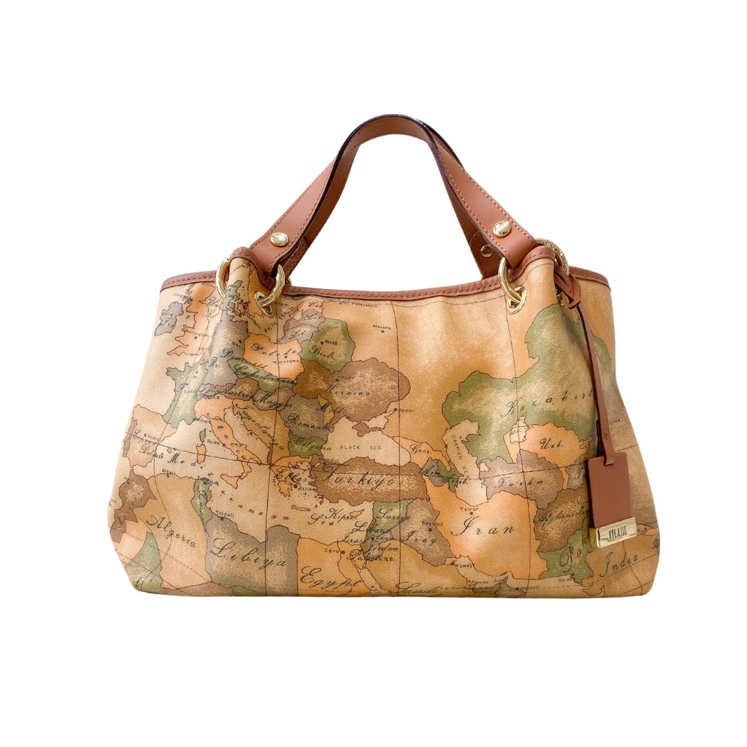 ALVIERO MARTINI - (borsa di seconda mano) Borsa a mano con tracolla - Geo Natural