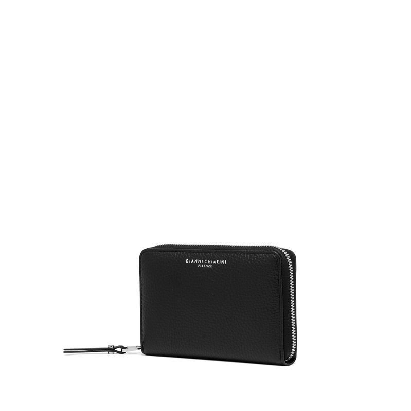 GIANNI CHIARINI - Wallets Grain zip around medio - Nero