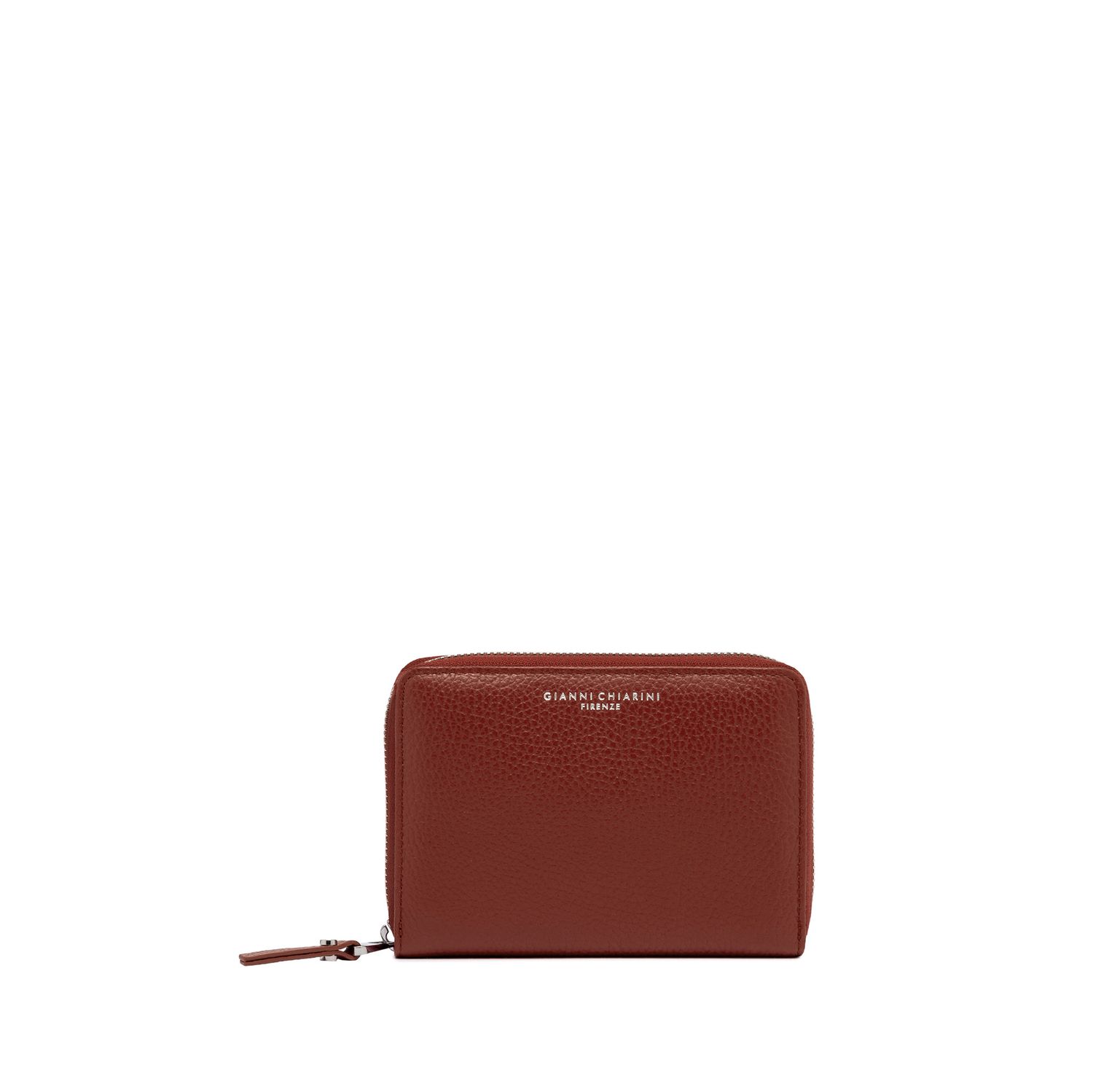 GIANNI CHIARINI - Wallets Grain zip around medio - Brick Red