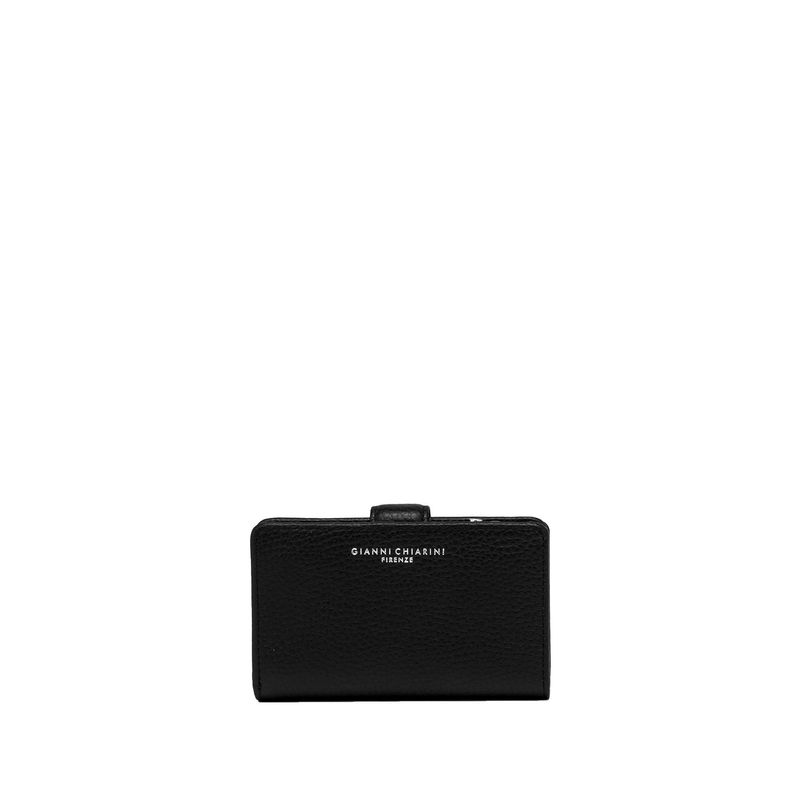 GIANNI CHIARINI - Wallets Grain con zip medio - Nero