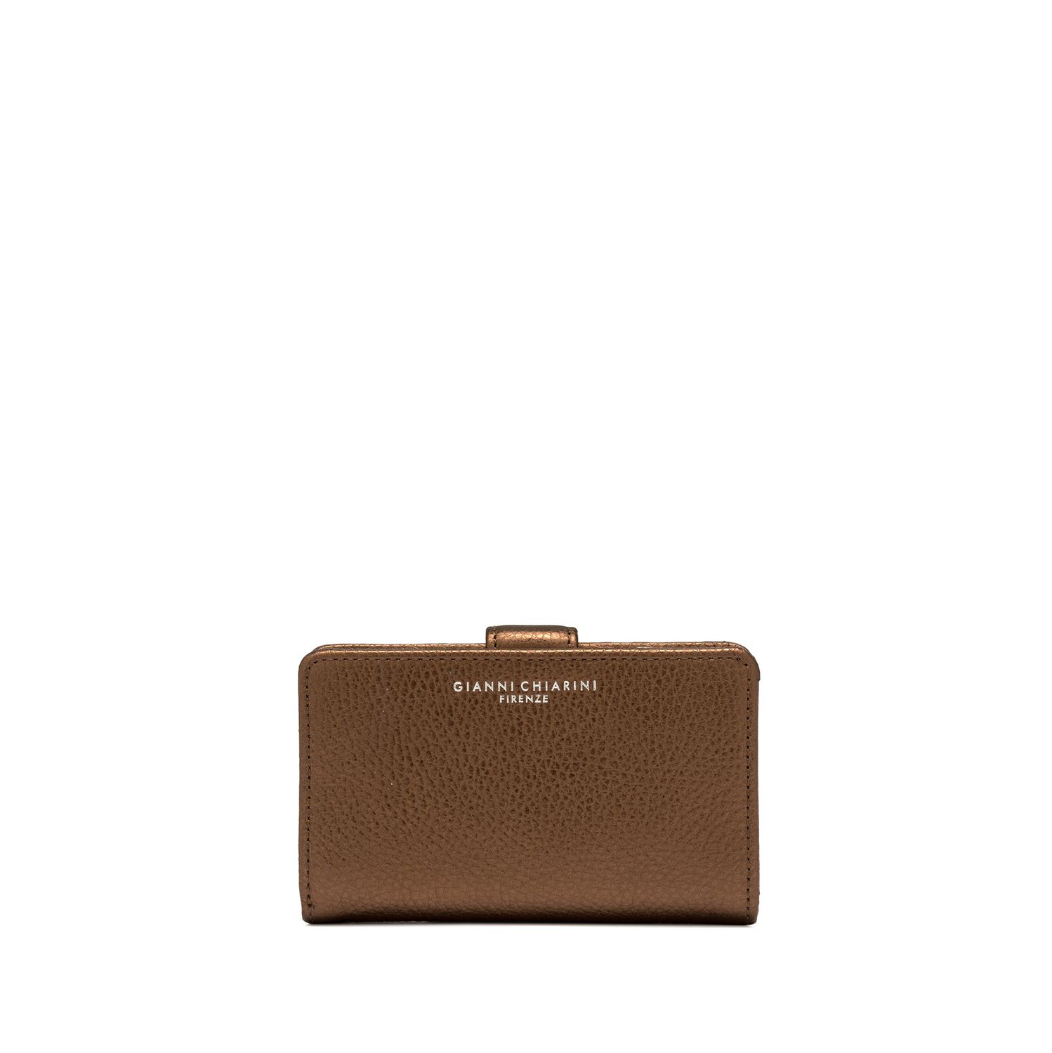 GIANNI CHIARINI - Wallets Grain con zip medio - Toasted