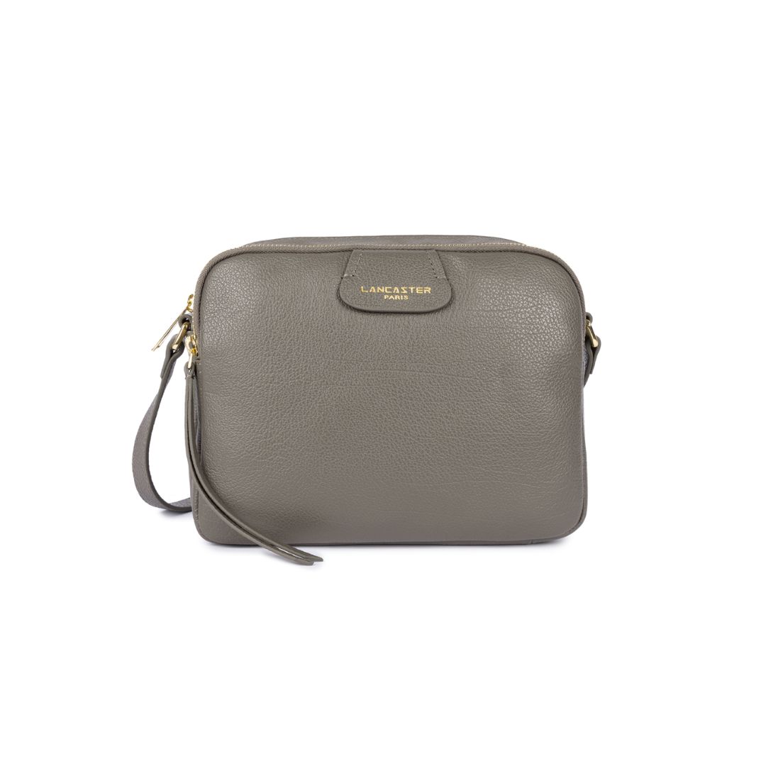 LANCASTER - Dune Medium tracolla due zip - Elephant