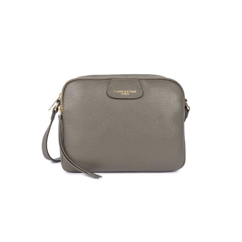 LANCASTER - Dune Medium tracolla due zip - Elephant