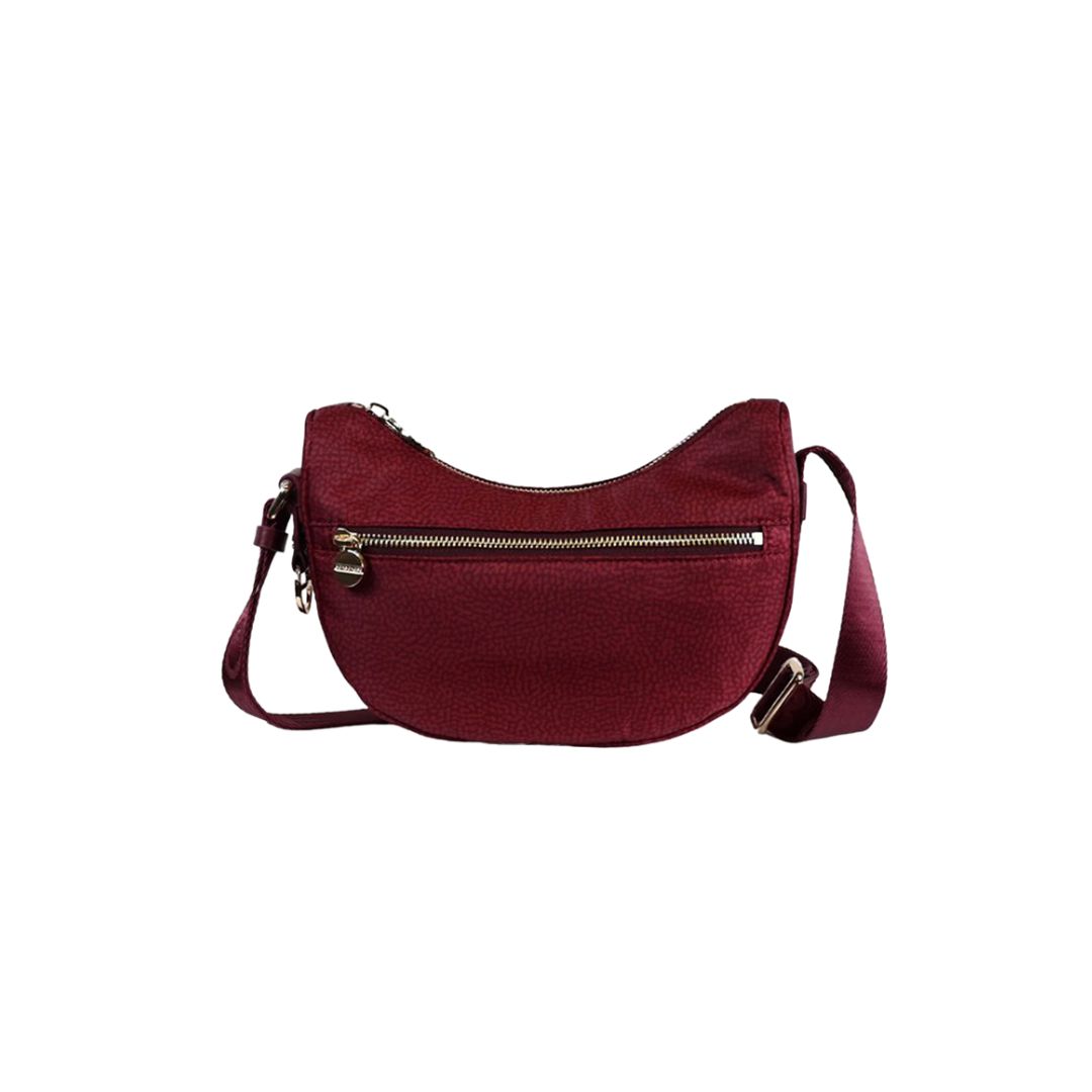 BORBONESE - Luna Bag Mini Nylon Riciclato OP con zip - Merlot