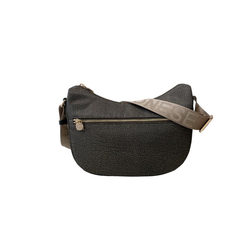 BORBONESE - Luna Bag Small Nylon Riciclato OP con zip - Laurel BORBONESE - Luna Bag Small Nylon Riciclato OP con zip - Laurel