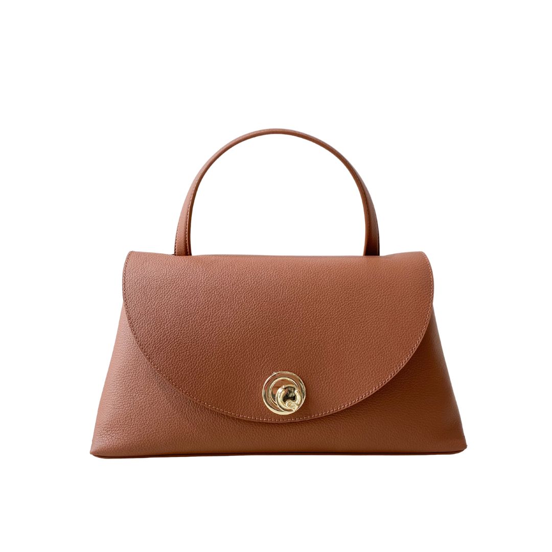 COCCINELLE - Nikla Tracolla con patta media - Cognac
