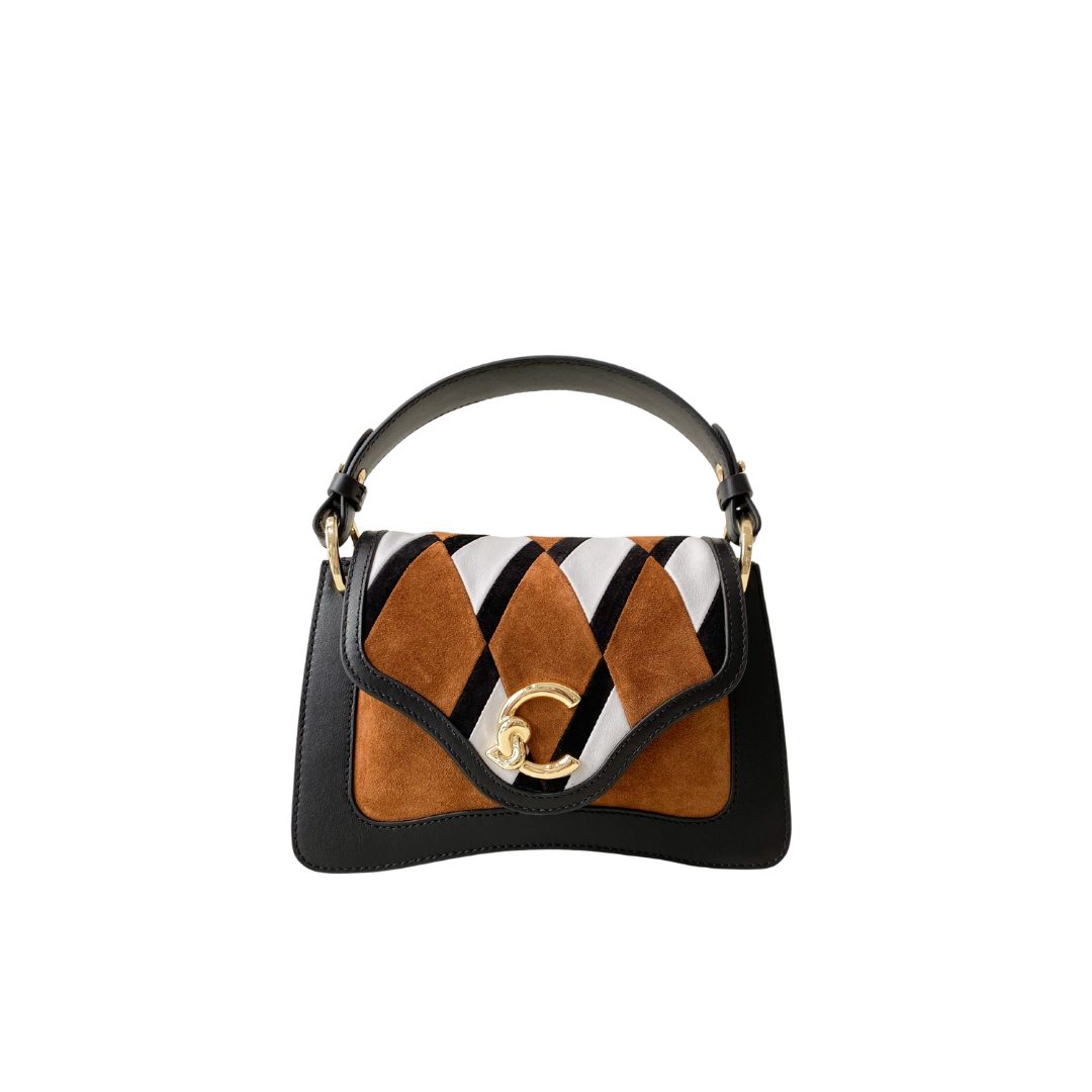 COCCINELLE - C-ME N.Geo.Pat Small - MultiCognac/Noir